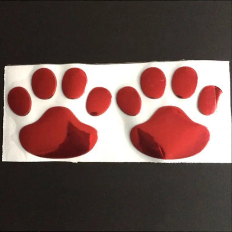 2PCS/SET 3D Pet Footprint Decal