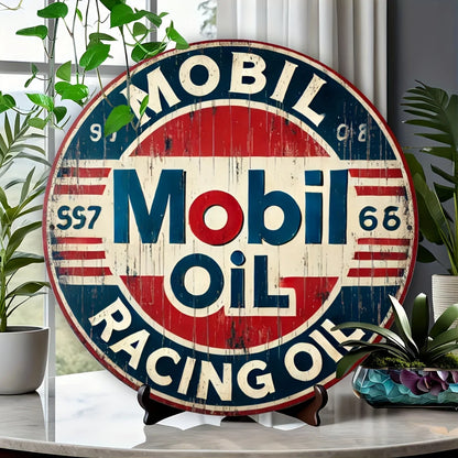 Mobil Racing Oil Metal Sign 