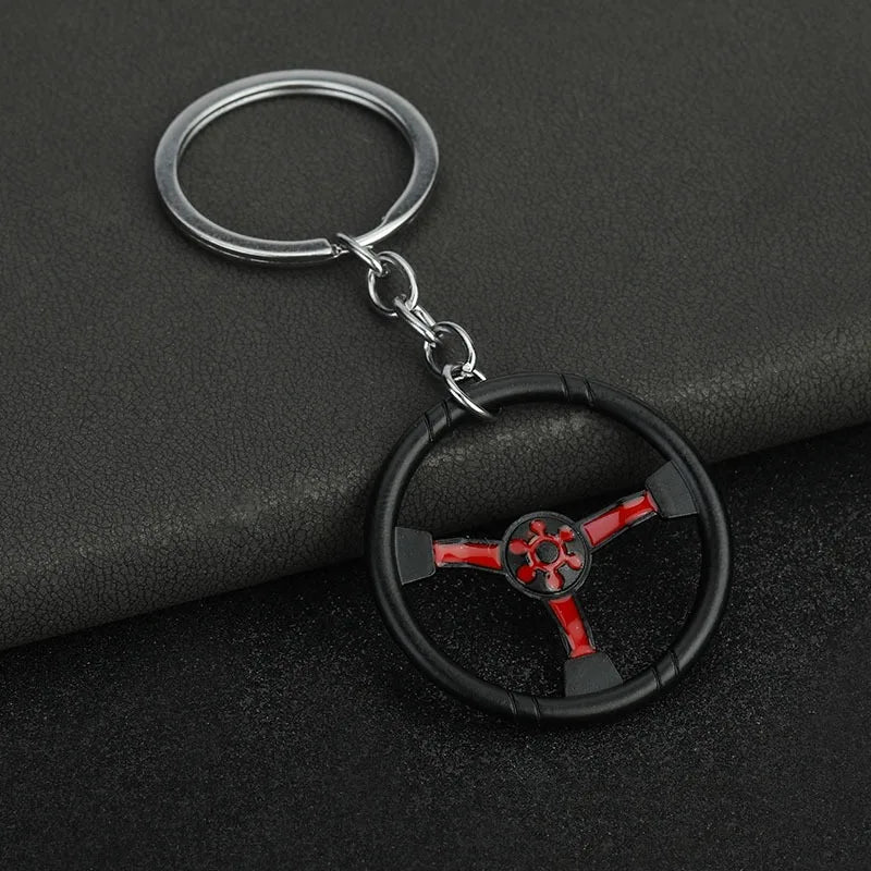 Car Steering Wheel Keychain 