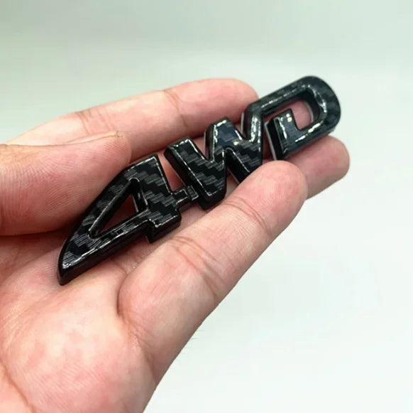 Carbon Fiber 4WD Car Trunk Decal