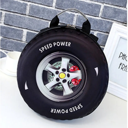 Tire-Shaped Shoulder Bag