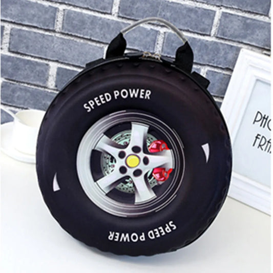 Tire-Shaped Shoulder Bag