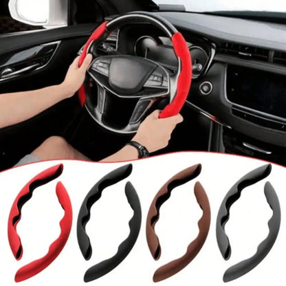Suede / Nappa Leather Car Steering Wheel Cover 