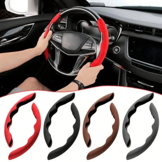 Coprivolante per auto in pelle scamosciata/nappa 