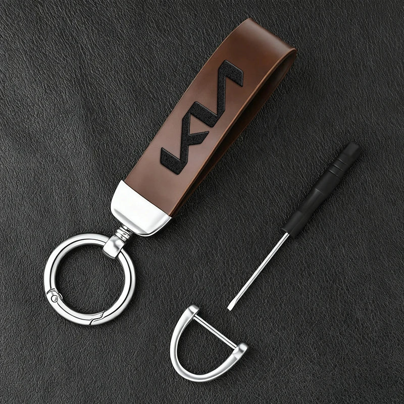 KN Car Leather Keychain