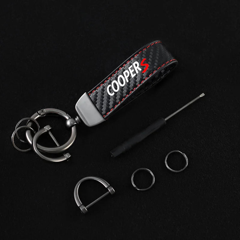 Cooper S Carbon Fiber Keychain 