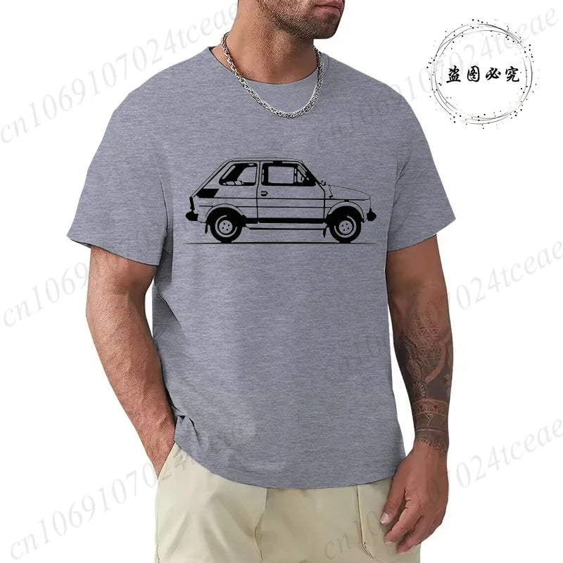 Old Car Print Man Fashion T-Shirt