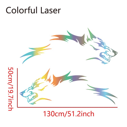 2PCS Wolf Car Stickers Waterproof Side