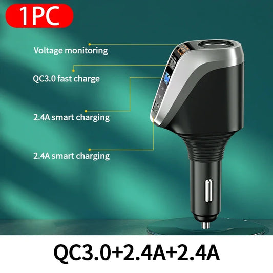 Smart Digital Car Charger with Voltage Display