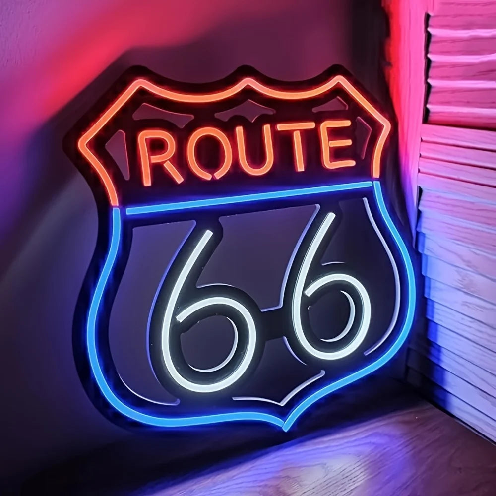 Route 66 Decor Neon Sign