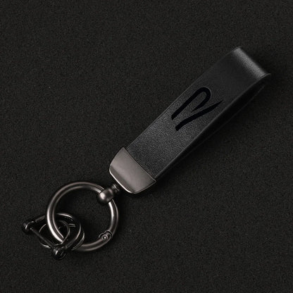 R Line Leather Keyring VW