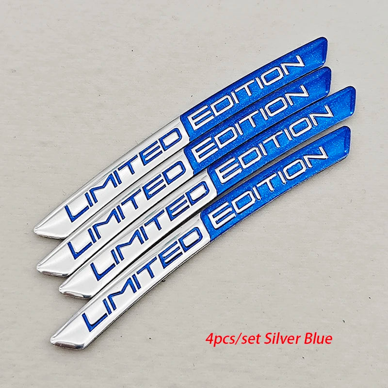 4pcs Aluminium LIMITED EDITION Wheel Stickers