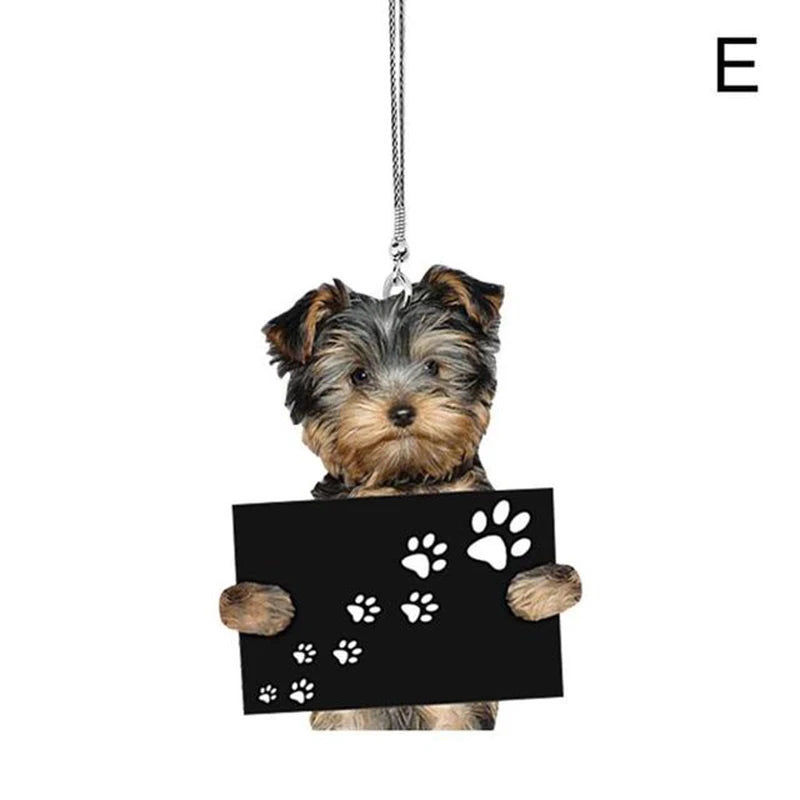 2D Cute Pet Puppy Car Decor