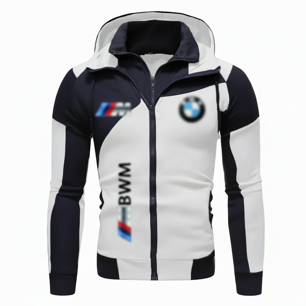 Men's Motorcycle Style Cotton Sweatshirt BW