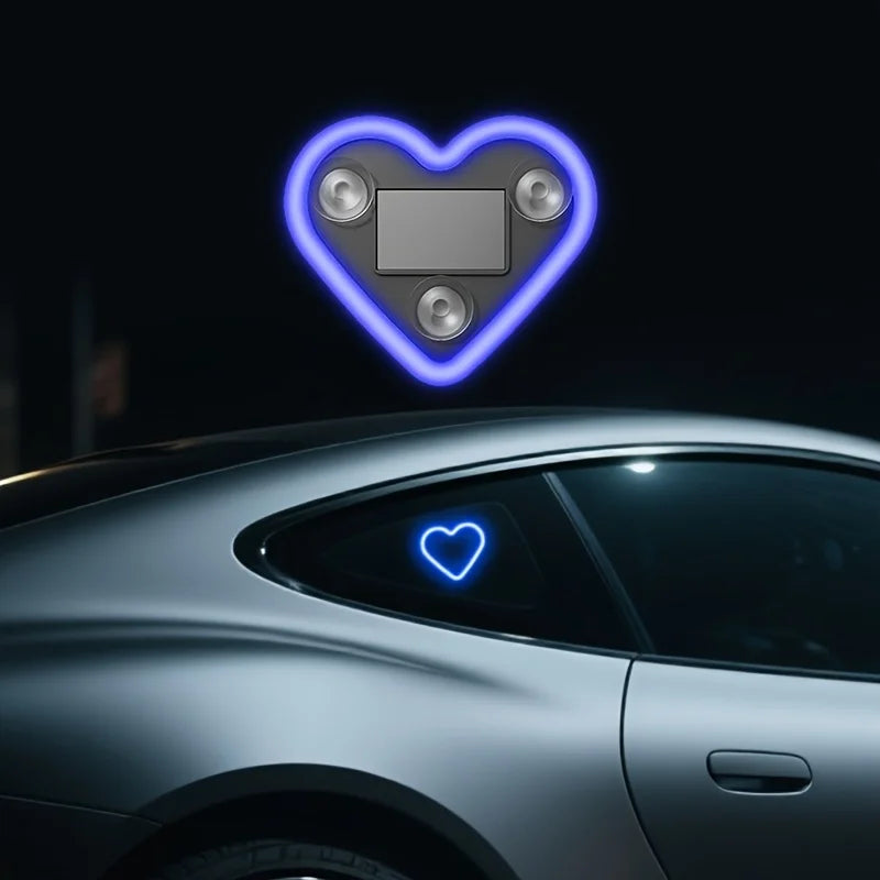 LED Heart Car Window Sign