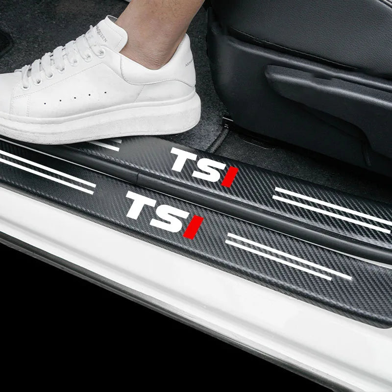 TSI Carbon Door Sill Plate Protector Sticker 