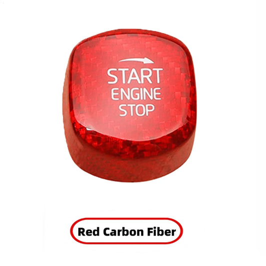 Cubierta de fibra de carbono para botón interior de coche