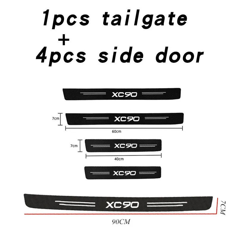 XC90 Carbon Car Door Strip Stickers 