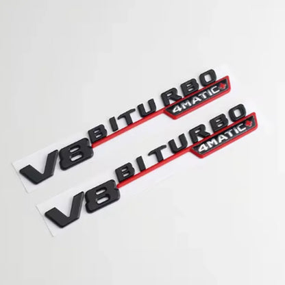 2PCS Vent Fender Trim Emblem Side Sticker