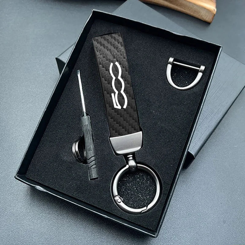 500 Car Leather Keychain 