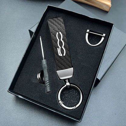 500 Car Leather Keychain 