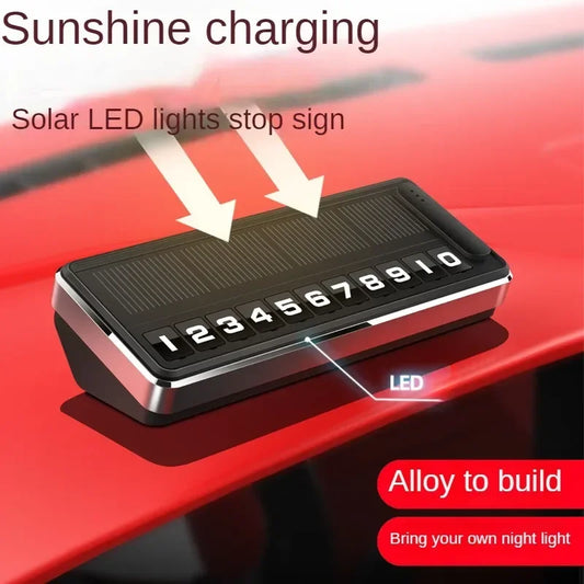 Solar LED Car Temporary Parking Number Plate