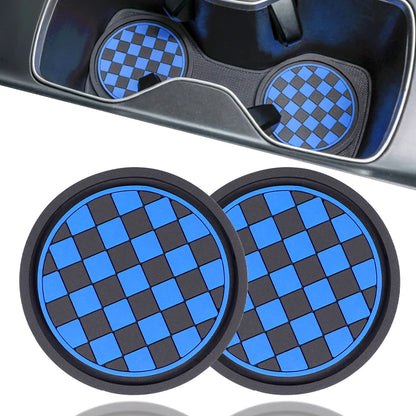 Checkered Cup Holder Coasters