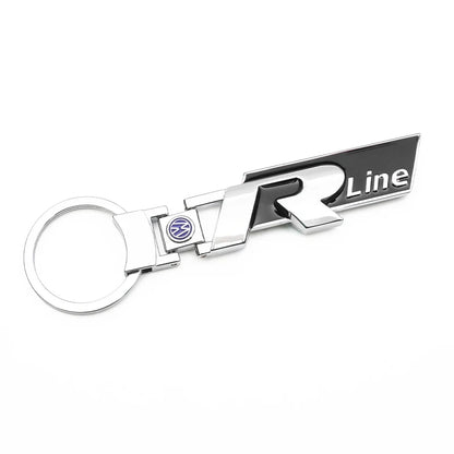 R Line Metal Keychain 
