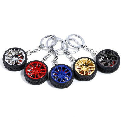 Car Wheel Rubber Keychain 
