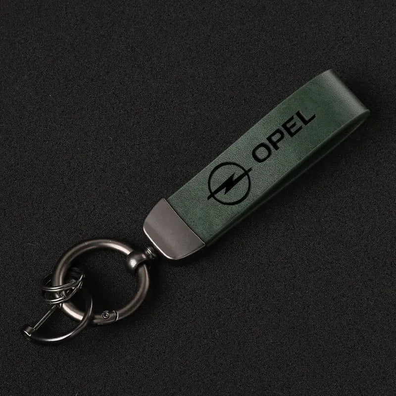 Porte-clés en métal et cuir Opel 
