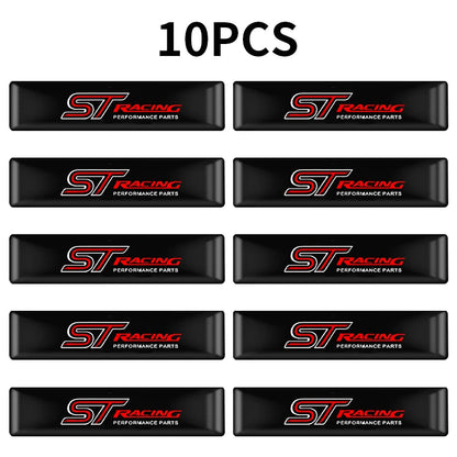 10PC 3D ST Racing Logo Badge 