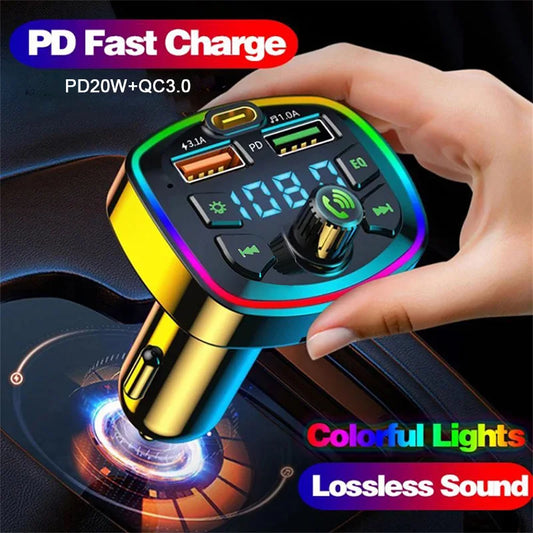 Multifunction Car Bluetooth MP3 Player & Fast Charger