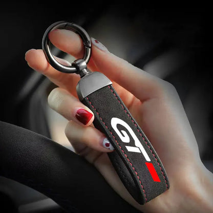 GT Suede Leather Keychain
