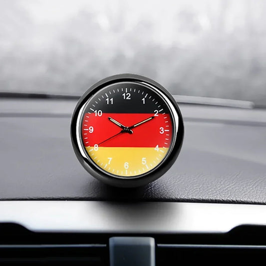 Car Dashboard German Flag Quartz Clock