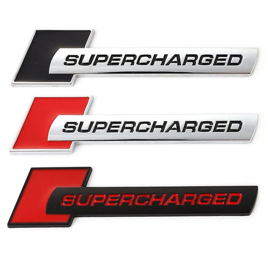 Supercharged Metal Emblem Sticker