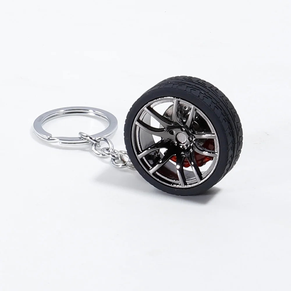 Car Wheel Rubber Keychain 
