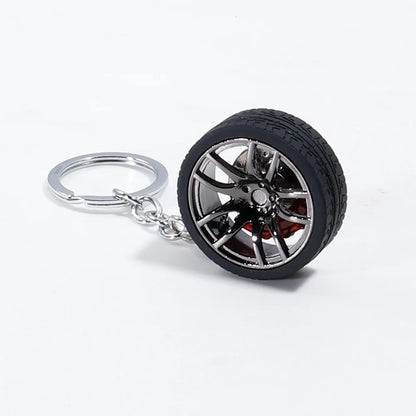 Car Wheel Rubber Keychain 