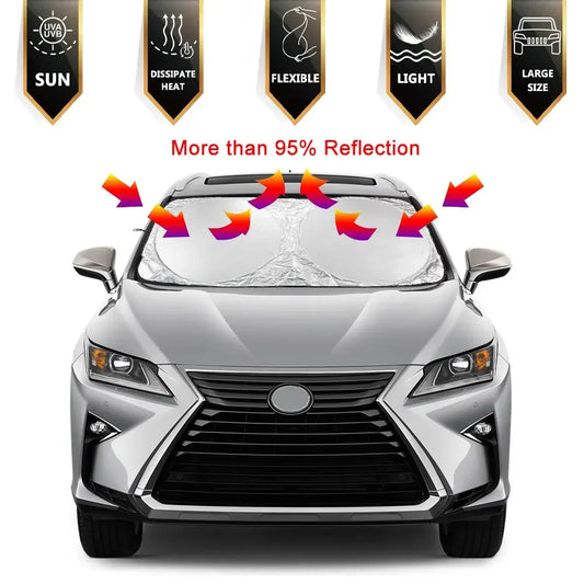 Large Reflective Car Windshield Sunshade