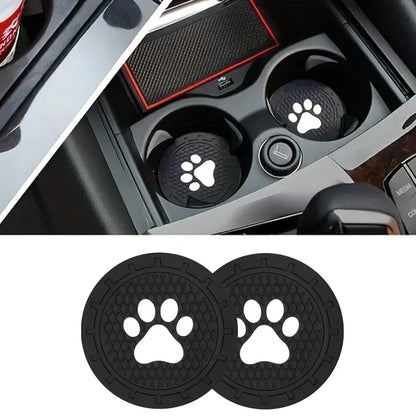 Dog Paw Print Car Cup Holder Coasters