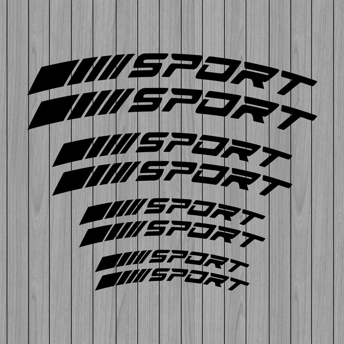Reflektierender Aufkleber „Sport Curve“. 