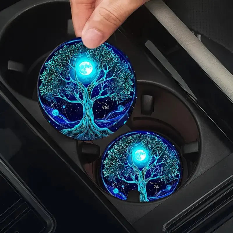 Tree of Life Car Cup Holder Coasters