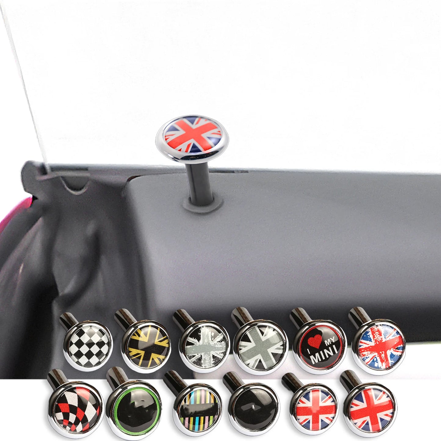 UK Flag Door Lock Knob Pin 