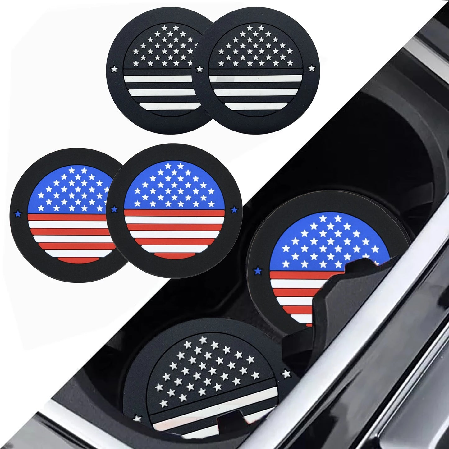 American Flag Cup Holder Coasters