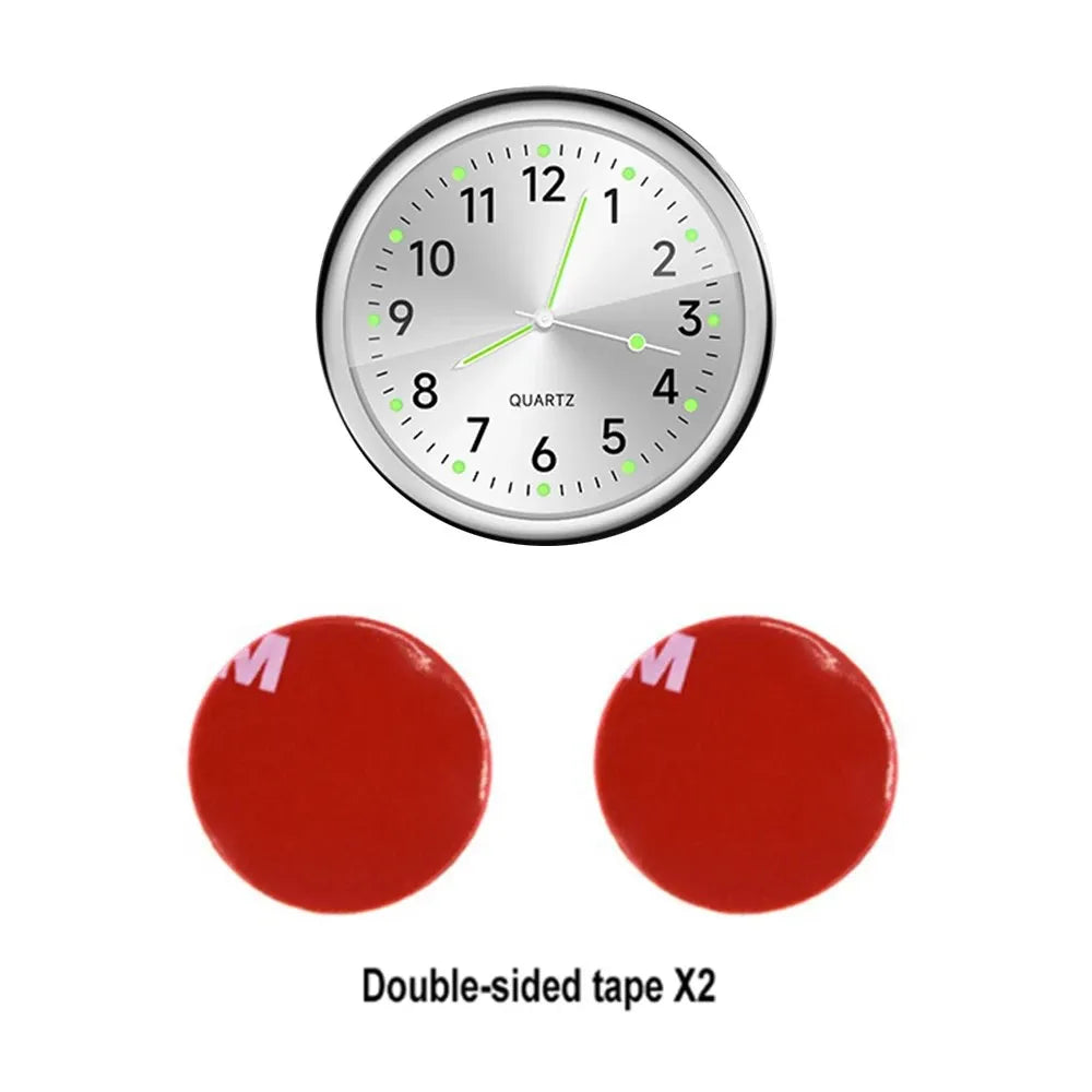 Alloy Luminous Car Clock
