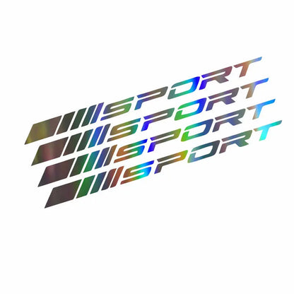 4PC Stickers Wheels Sport 