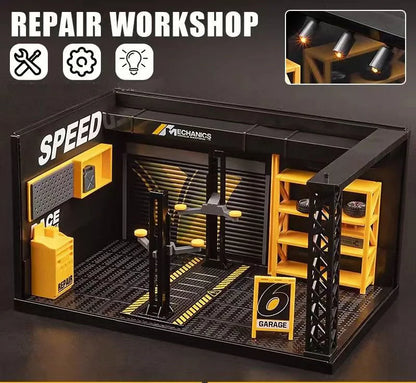 Simulated Parking Lot & Workshop Diorama