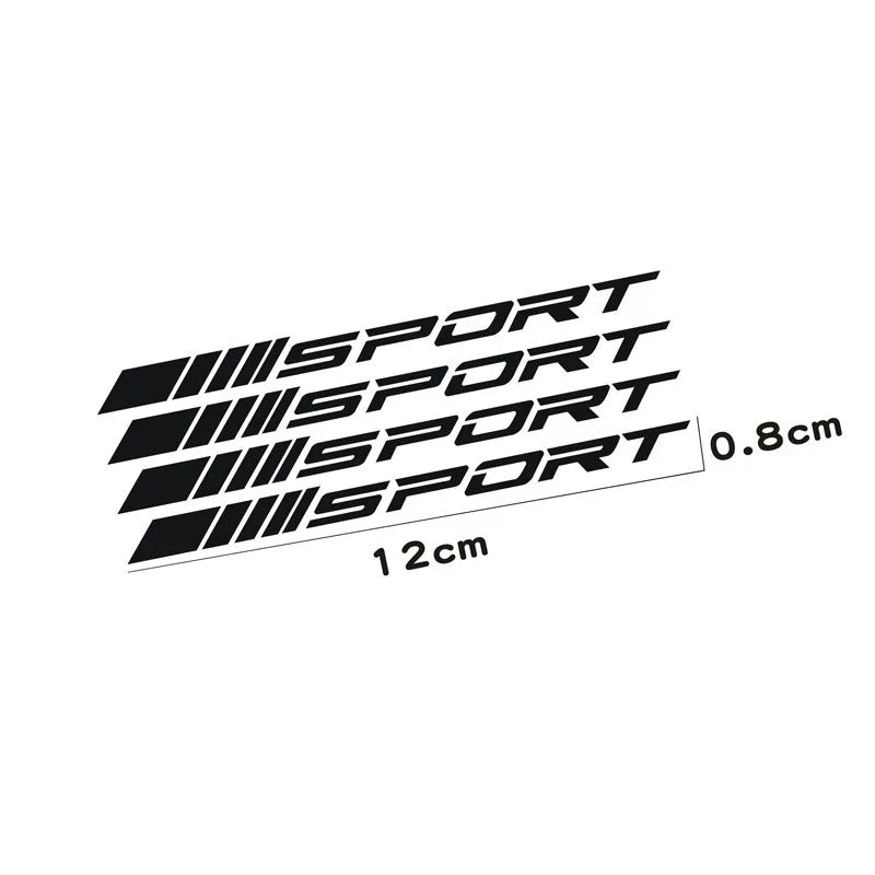 4PC Stickers Wheels Sport 
