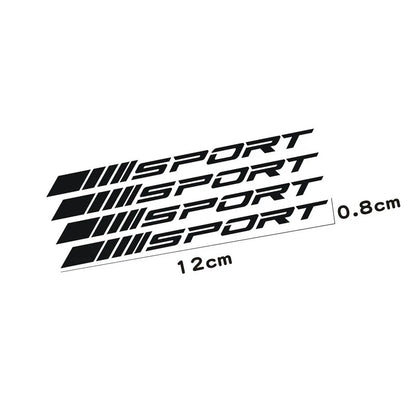 4PC Stickers Wheels Sport 
