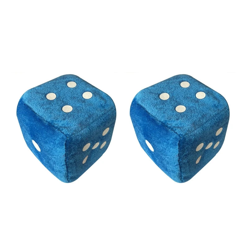 1 Pair Fuzzy Dice Dots Car Decor 