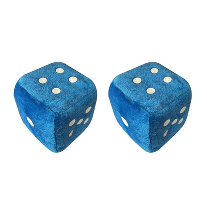 1 Pair Fuzzy Dice Dots Car Decor 